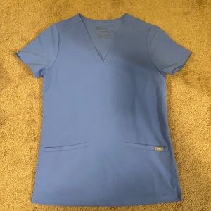 Figs ceil blue scrub top